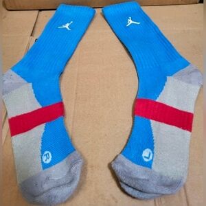 Jordan Retro Jumpman Blue Mid-Calf Socks Men Size 8-10